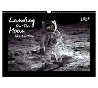 Landing On The Moon Like A Cartoon (Wandkalender 2026 DIN A3 quer), CALVENDO Monatskalender: Die Mondlandung im Comic-Stil