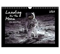Landing On The Moon Like A Cartoon (Wandkalender 2026 DIN A4 quer), CALVENDO Monatskalender: Die Mondlandung im Comic-Stil