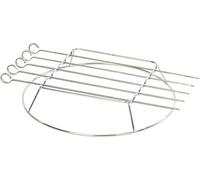 LANDMANN Spiedini per Barbecue con spiedo per Barbecue, Adatti per Barbecue a Gas e a Carbone, girevoli a 360°, 36,5 cm x 30,5 cm, 6 cm