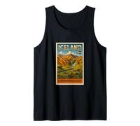 Landmannalaugar Islanda Vintage Viaggio Souvenir Art Graphic Canotta