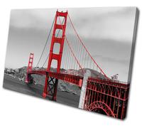 Landmarks Golden Gate Bridge SINGLE TELA parete arte foto stampa