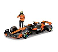 LANDO NORRIS McLaren MCL38 F1 MIAMI GP 2024 e figura del pilota alta 8cm - scala 1/24 22cm Modello Auto DieCast Bburago 18-28040-4