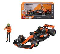 LANDO NORRIS McLaren MCL38 F1 MIAMI GP 2024 e figura del pilota alta 8cm - scala 1/24 22cm Modello Auto DieCast Bburago 18-28040-4