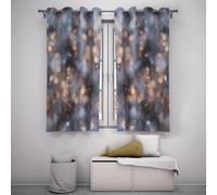 LANDOCROWN Tende oscurante termoisolata astratta Tende per finestre natalizie Bokeh moderne Tende che bloccano la luce per la sala da pranzo della camera da letto 2x B140 x H270 cm