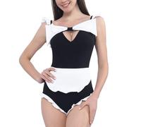 Landofgenie Body Donna con Maniche a Sbuffo e Grembiule Staccabile - Comfort Perfetto per Cosplay, Carnevale e Giochi di Ruolo 2XL
