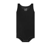 Landofgenie One Piece Pigiama Uomini Senza Maniche Gilet Cotone Onesie Romper per Adulti Nero M