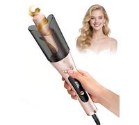 LANDOT Ferro Arricciacapelli Automatico 25mm, Oro Rosa - Anti-Scaldatura per Ricci Perfetti, 8 Temperatura 150-220°C per Capelli Fini e Spessi