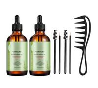 Landrain 2 pezzi 60 ml Rosemary Mint Oil per capelli, olio di rosmarino Set capelli con 1 pettine fornito
