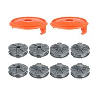 Landrain 8 bobine di filo per tagliaerba Gardena 5307-20, bobina di filo di ricambio con 2 coperchi per bobine 5344-20, ø 1,6 mm, per Easycut 400 Art. 8846, Smallcut 300/23 Art. 9805