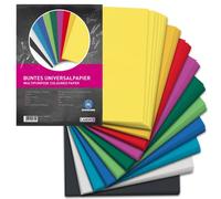 LANDRÉ - 100 fogli A4, carta colorata universale, 160 g/m², 10 colori