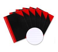 Landre 100302833 China Quaderno, formato A4, 60 G/MQ, 96 fogli, nero/rosso, Confezione 6 pezzi
