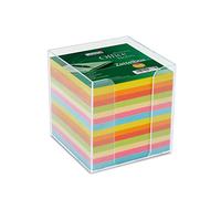 Landre 100420101 - Contenitore trasparente per foglietti piccoli da appunti, quadrati, 9 x 9 cm, circa 800 fogli
