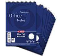 Landre - Blocco note a spirale, formato A5, 40 fogli, 10 pezzi