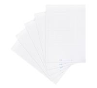 LANDRE - Carta a quadretti, 20 fogli per blocco, 6 fori, 5 pezzi