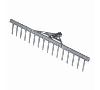 Landrechen Alluminio 16 Denti 62cm Rastrello Attrezzi Scopa Rastrello,Senza