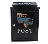 Landrover Defender Cassetta Postale Lettera Metallo Nero Parete Porta Casa Ch...