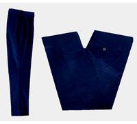 Lands' End Uomo Corduroy Non Rifiniti Piatto Anteriore Pantaloni, Navy, Sz 40