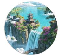 Landscape 1000 Pieces Round Puzzles Creative Jigsaw Impossible Hard Difficult Challenging for Adults And Kids Unique Challenge Game 1000pcs (67.5x67.5cm)