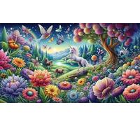 Landscape Animal Flower Diamond Art Kits,5D Diamond Painting Kits for Adults,DIY Full Round Drill diamond painting kits for Beginners Rhinestone Embroidery Picture Art For Home Decor 90x190 cm