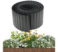 Landscape Edging Barrier - Flexible Metal Garden Border, Corrugated Yard Fence Roll | Rust Resistant Steel Edging Panels Garden Border Installation Kit Outdoor Pathway Flower Bed Patio Pool Gravel Bou