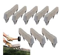 Landscape Edging Blocks | 8X Decorative Garden Landscapse Border,Eassy Install Weather Rsesistasnt Long Lasting Stone Like Blocks For Garden Lawn Walkway Border Patio