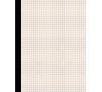 Landscape Grid Ruled Notepad: Blue 4x4 Graph Ruled with Orange Color Paper for Students, Researchers, Architects, Engineers and Designers