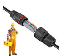 Landscape Light Connectors - Flame Retardant Nylon, IP68 Waterproof Junction Box Secure Wiring | Screw Lock & Push Type Outdoor Wire Connector, Electrical Cable Connector For Garden Lights