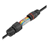 Landscape Light Connectors - Flame Retardant Nylon, IP68 Waterproof Junction Box Secure Wiring | Screw Lock & Push Type Outdoor Wire Connector, Electrical Cable Connector For Garden Lights