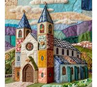Landscape Stamped Cross Stitch Kits for Beginners, DIY Scenery Cross Stitch Patterns Kits for Adults,Landscape Full 11CT DIY Embroidery Needlepoint Starter Kit for Home Decor 17.55x17.55in