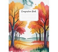 Landscape Watercolor Nature Notebook: 120 Pages Composition Book, with Cartoon Cover Design, perfect for Drawing, Ideas, Creative Writing, Girls, ... Cover Design, perfect for Drawing, Ideas, Cr