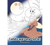 Landscapes and Fairies: Mystical and bold coloring book | Hand drawn illustrations, 8.5x11"