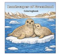 Landscapes of Greenland: An easy coloring book for all ages! Learn about Greenland, while calming your mind.