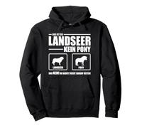 Landseer No Pony Cane Divertente Frase Felpa con Cappuccio