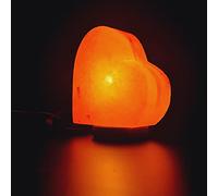 LANDSTER Lampada di sale dell'Himalaya in cristallo di sale, a forma di cuore, ovale, a forma di angelo, naturale, fatta a mano, decorazione per la casa dalla gamma di sale pakistan (cuore)