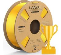 LANDU Filamento per stampante 3D in PLA di seta, 1,75 mm, lucido, precisione dimensionale +/- 0,02 mm, bobina da 1 kg, compatibile con la maggior parte delle stampanti 3D FDM, oro seta