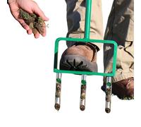 Landzie Aeratore manuale per forchetta, attrezzo per carotaggio 100 cm in acciaio inox resistente per erba e prato con denti sostituibili per terreni compattati per la cura del prato e il giardinaggio