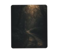 Lane in Dark Woods Tappetino Scrivania Piccolo Mousepad Comodo Tappetino per Mouse per Casa Computer Ufficio 25X30Cm