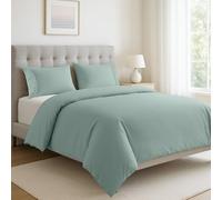 LANE LINEN Set copripiumino in 100% cotone biologico, per letto king size, 3 pezzi, morbido tessuto traspirante, include 1 copripiumino da 230 x 220 cm e 2 federe, piumino non incluso