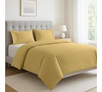 LANE LINEN Set copripiumino per letto matrimoniale, 100% cotone biologico, 3 pezzi, morbido e sostenibile, include 1 copripiumino da 200 x 200 cm e 2 federe, lavabile in lavatrice, motivo Cocoon