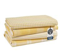 LANE LINEN Set di 4 strofinacci da cucina in cotone, assorbenti, ad asciugatura rapida, 45,7 x 71,1 cm, giallo