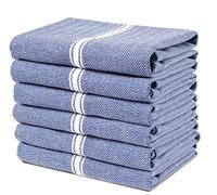 Lane Linen Set di asciugamani da cucina, confezione da 6 asciugamani in 100% cotone per cucina, strofinacci per asciugare i piatti, senza pelucchi, 35,6 x 63,5 cm, ideali per pulire finestre