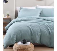 LANE LINEN Set di biancheria da letto super king size, 4 pezzi, copripiumino in microfibra prelavata, lenzuolo con angoli e federa, comodo e resistente (blu francese)