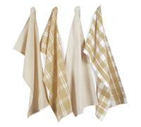 LANE LINEN Strofinacci da cucina in 100% cotone, ultra morbidi, assorbenti, ad asciugatura rapida, set di strofinacci da cucina, 33 x 71 cm, confezione da 8 pezzi, colore beige