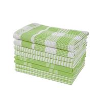 LANE LINEN Strofinacci da cucina in 100% cotone, ultra morbidi, assorbenti, ad asciugatura rapida, set di strofinacci da cucina, 30,5 x 30,5 cm, confezione da 8, colore: verde salvia