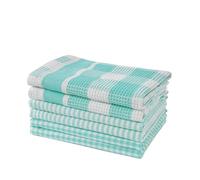 LANE LINEN Strofinacci da cucina in cotone di alta qualità, confezione da 6 panni morbidi e assorbenti, panni multiuso per la pulizia, 30,5 x 30,5 cm, stracci da cucina riutilizzabili, colore: verde