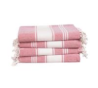 LANE LINEN Telo mare in 100% cotone con borsa, 4 asciugamani oversize 99,1 x 180,3 cm, assorbente per piscina, extra large, ad asciugatura rapida, asciugamano da viaggio con sabbia, rosa cashmere