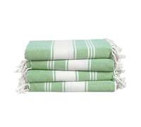 LANE LINEN Telo mare in 100% cotone, con borsa, 4 pezzi, grandi dimensioni, 99 x 180 cm, assorbente per piscina, extra large, ad asciugatura rapida, asciugamano da viaggio con sabbia, verde giada