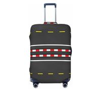 Lane Road Top View Travel Luggage Cover Spandex Valigia Protettiva Borsa, Lane Road Top View Antipolvere Adatto a Bagagli da 18-32 Pollici, Custodia Valigia per Bambini e Adulti, Media