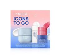 LANEIGE Original | Icons to go | Icons to Go Set - Custodia per la cura del viso | (Cream Skin Cerapeptide 15ml + Water Bank Crema Idratante 20ml + Maschera notte 10ml + Maschera labbra 3g) | by BELLA