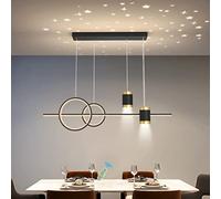 Lanekd Lampada a Sospensione a LED Tavolo da Pranzo Dimmerabile Lampada da Sala da Pranzo Lampadario Moderna Ufficio Lampadari per Soggiorno Camera da Letto Cucina Lampada (Nero)